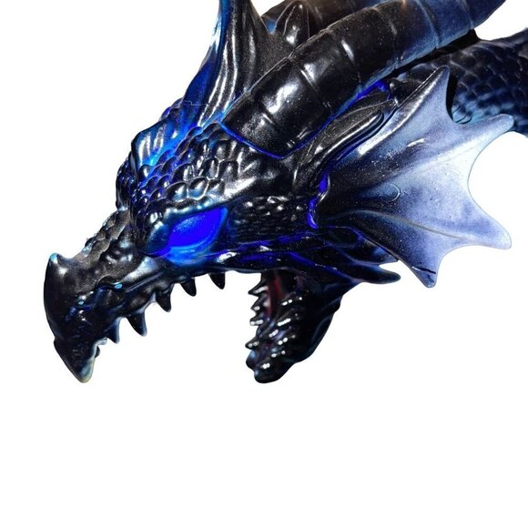 Pan Asian Creations Ltd. Wind Dragon Blue 19 in LED Eyes Blue Plastic Decorative - Picture 3 of 12